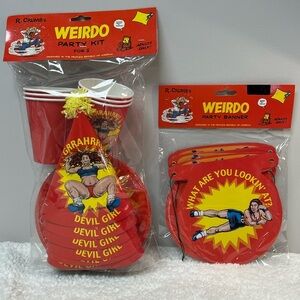 Party Partners R. Crumb's CollectibleVintage Weirdo Party Kit for 6 + Banner Set
